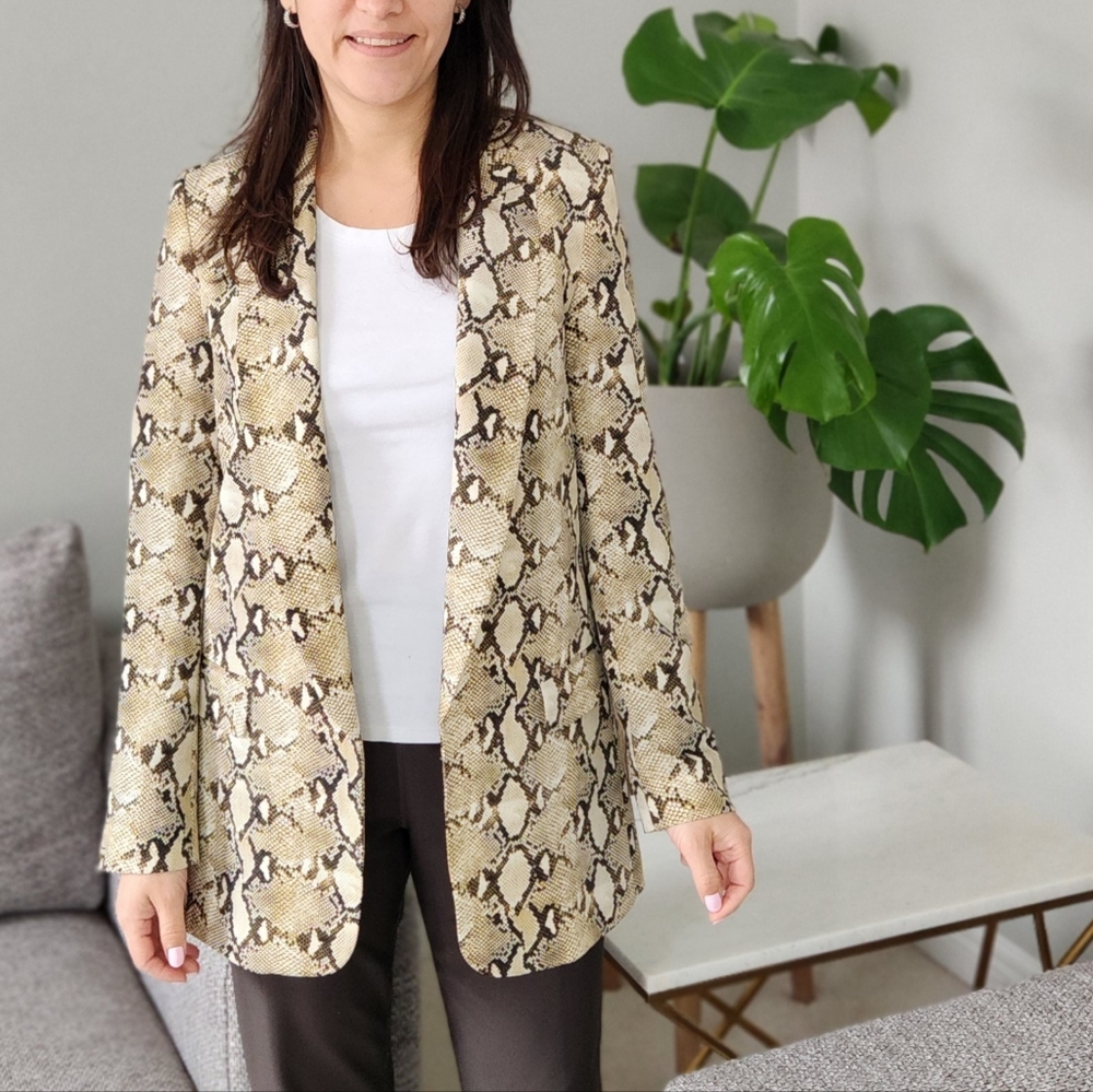 Zara blazer snakeskin pattern